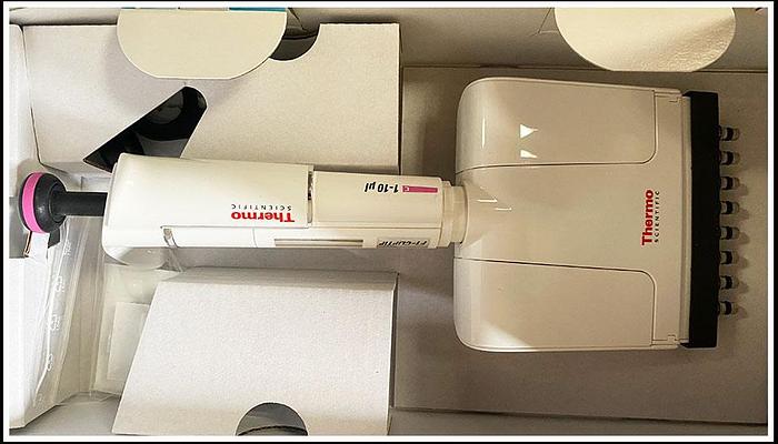 NEW Thermo 4661110 F1-ClipTip 1-10uL 8Ch Multichannel Pipette w WARRANTY