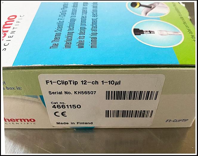NEW Thermo 4661150 F1-ClipTip 1-10uL 12Ch Multichannel Pipette w WARRANTY