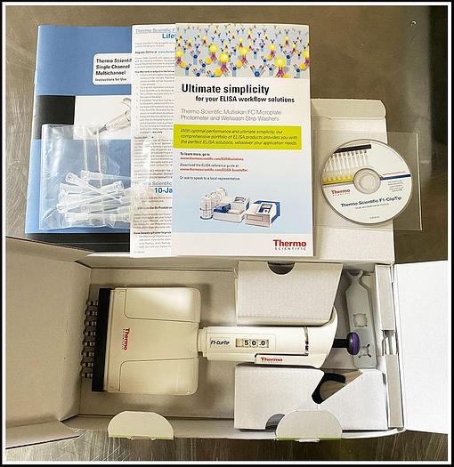 NEW Thermo 4661120 F1-ClipTip 5-50uL 8Ch Multichannel Pipette w WARRANTY