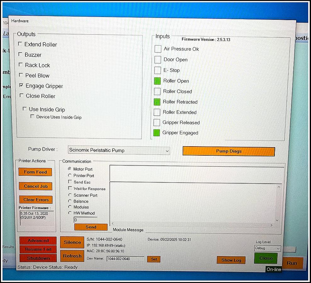 Used Scinomix Sci-Print VX2 Tube Labeling & Handling System w WARRANTY