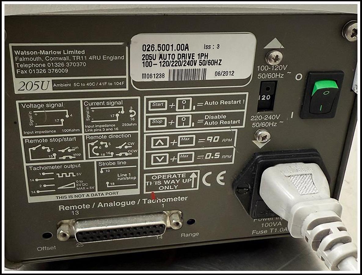 Used Watson Marlow 205U 16 Channel Cassette Pump w WARRANTY