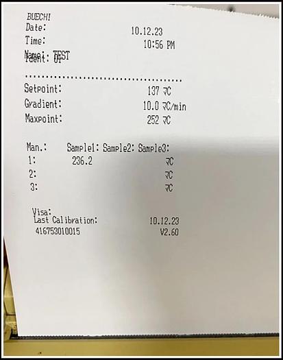 Used Buchi B-540 Melting Point Apparatus w WARRANTY