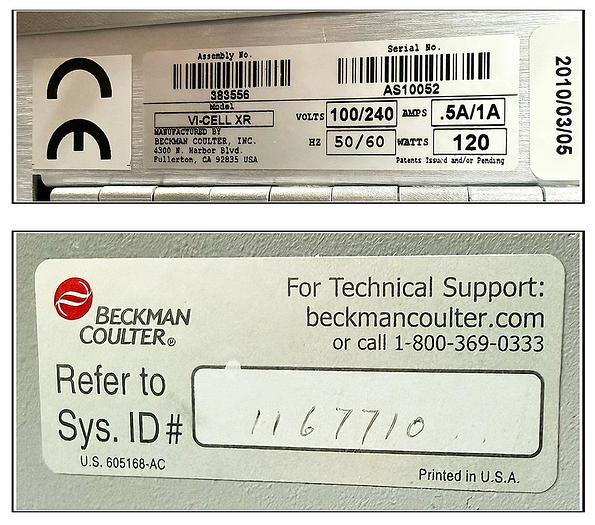 Used Beckman Vi-Cell XR Viability Cell Counter w WARRANTY