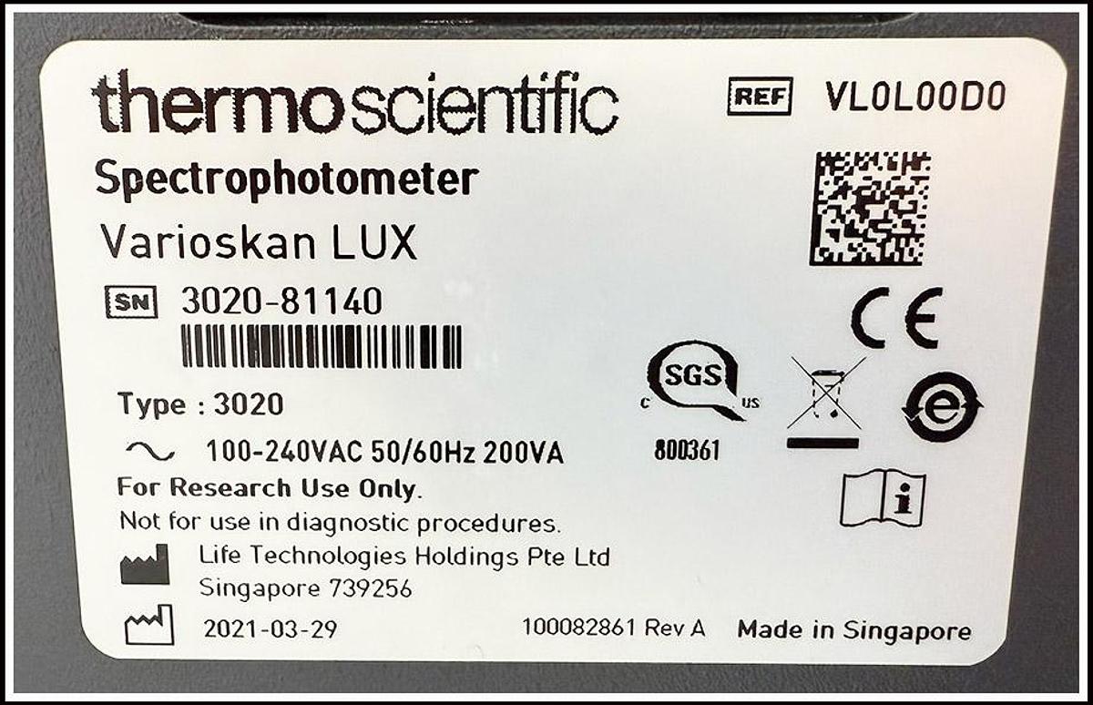 Used Thermo Varioskan LUX Multimode Microplate Reader W WARRANTY