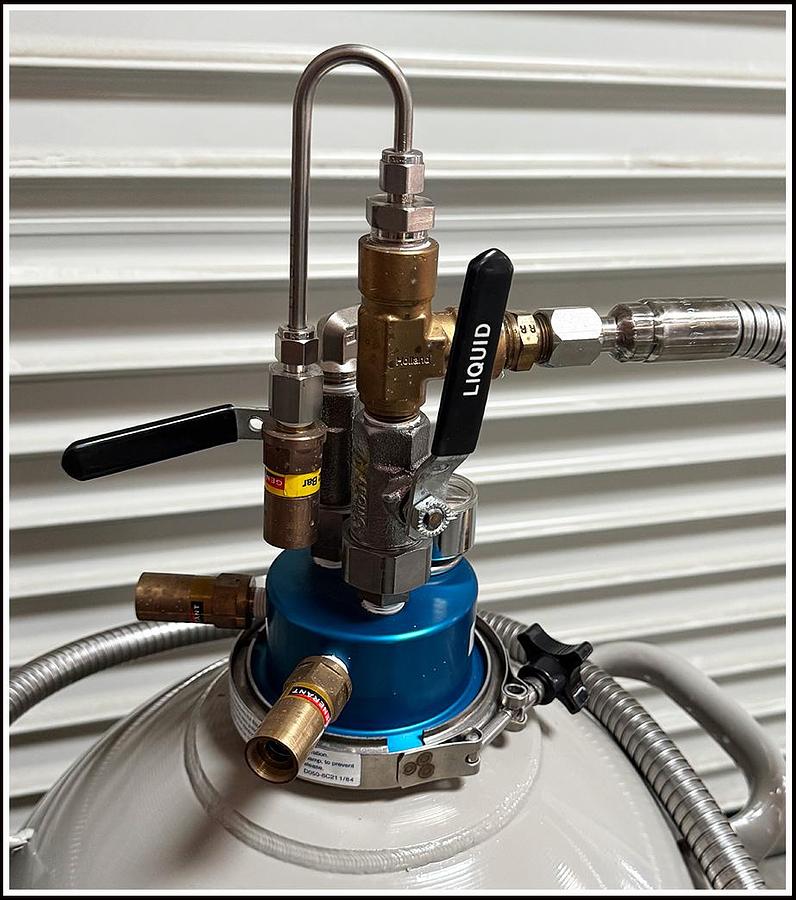 Used Liquid Nitrogen Dewar with Withdrawal System Worthington LD35 w WARRANTY