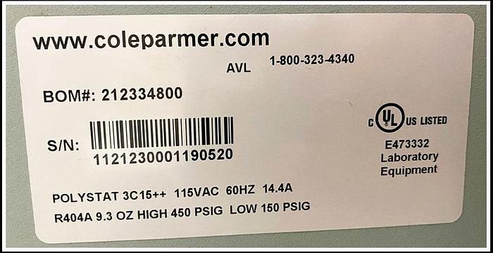 Used Fisher Refrigerated Circulator Chiller 1013S w WARRANTY