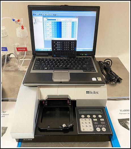 Used Bio-Tek ELx800 Microplate Reader & Elx50 Washer COMBO w WARRANTY