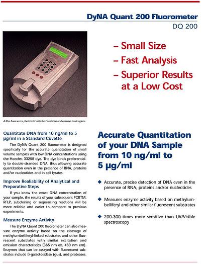 Used Hoefer Fluorometer DyNA Quant 200 DQ200 w WARRANTY