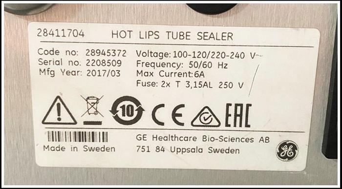 Used GE Cytiva Tube Sealer HotLips Hot Lips w WARRANTY
