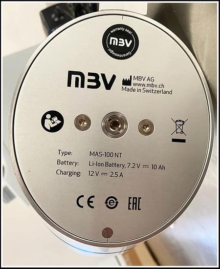 Used MBV MAS-100 NT Microbiological Air Sampler Monitoring Counter w WARRANTY