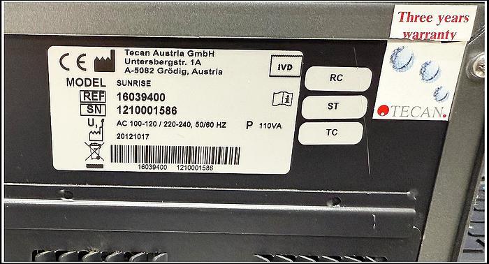 Used Tecan Sunrise Microplate Reader COMPLETE w WARRANTY