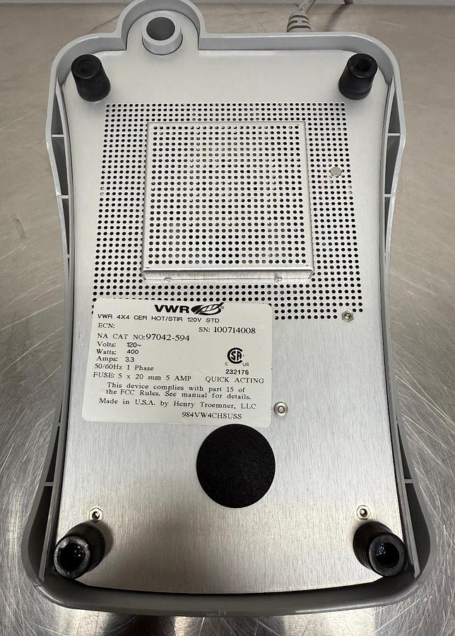 Used * VWR 4x4" Ceramic Magnetic Hotplate Stirrer 97042-594 GUARANTEED!