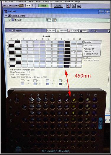 Used Molecular Devices SpectraMax 190 Microplate Reader w WARRANTY