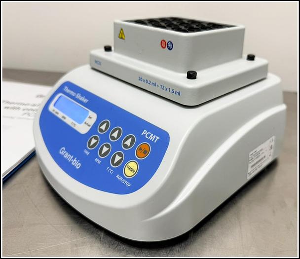Used Grant Bio  PCMT Thermoshaker 0.2ml & 1.5ml Tubes Thermal Block w WARRANTY