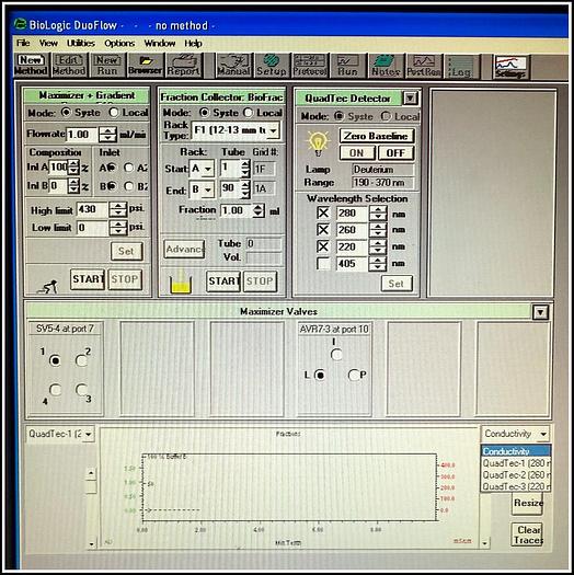 Used Bio-Rad BIOLOGIC DUOFLOW CHROMATOGRAPHY SYSTEM w WARRANTY