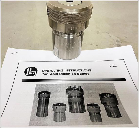 Used Parr Acid Digestion Bomb 4749 w WARRANTY