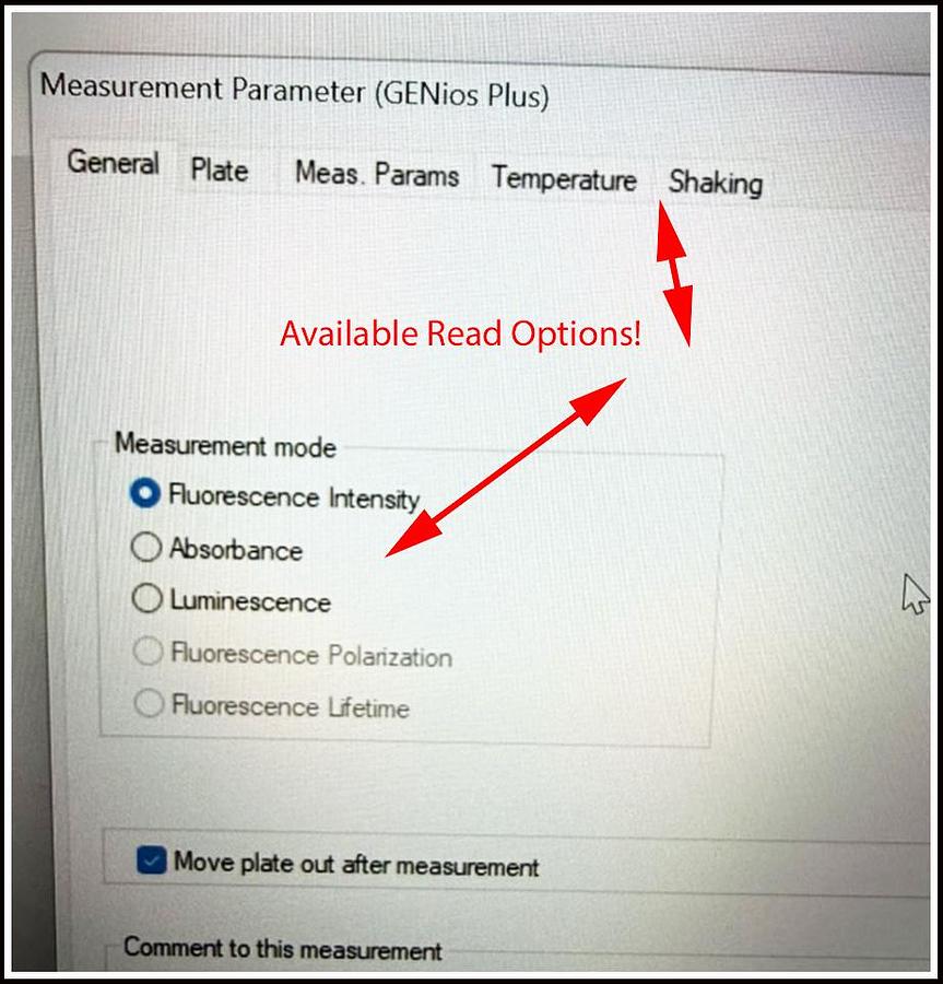 Used Tecan Genios Multimode Microplate Reader Ab & FI & Lum w WARRANTY