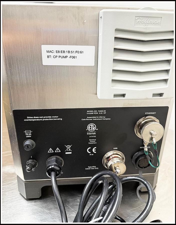 Used Masterflex I/P Digital Variable Speed Pump 74000-59 w WARRANTY