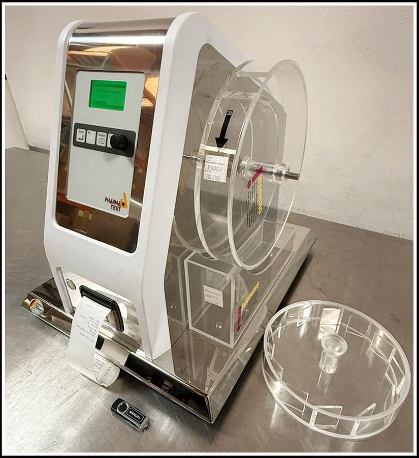 Used Pharm Test PTF 100 Single Drum Tablet Friability Tester w WARRANTY