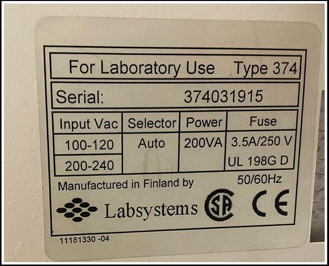 Used Thermo Labsystems Fluoroskan Ascent Fluorescence Microplate Reader W WARRANTY