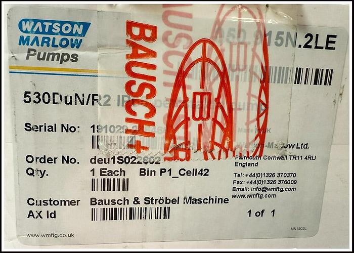 Used Watson Marlow Dispensing Pump 530Du w WARRANTY