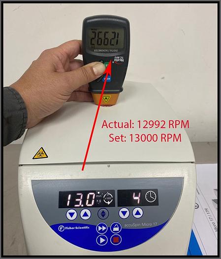 Used Fisher MicroCentrifuge Accuspin Micro 17 w WARRANTY