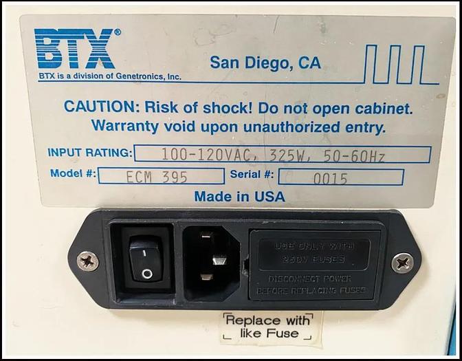 Used BTX ECM 395 Cell Electroporator System w WARRANTY