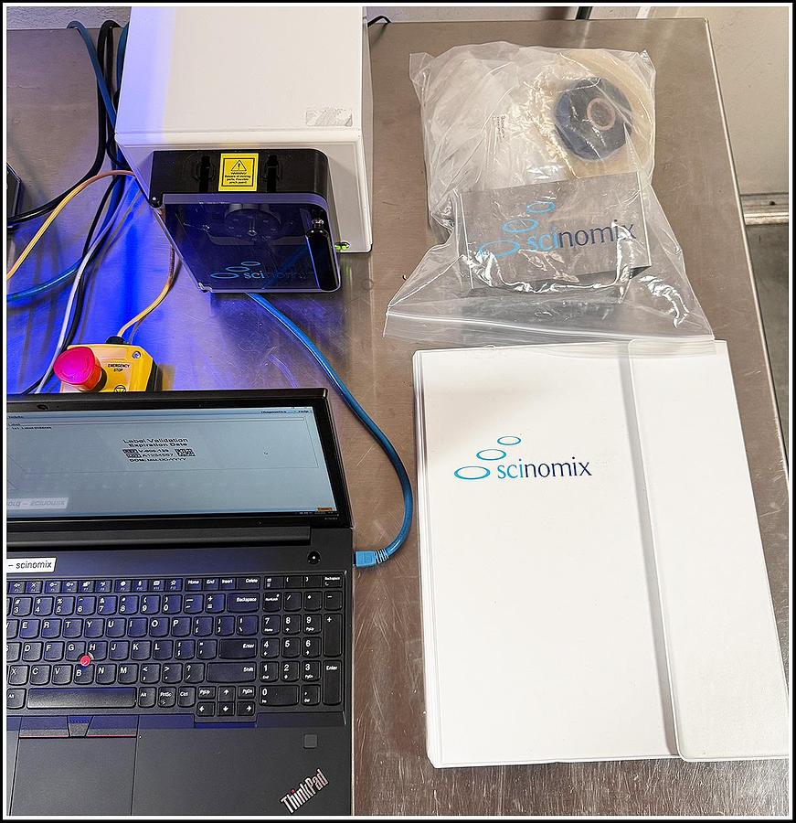 Used Scinomix Sci-Print VX2 Tube Labeling & Handling System w WARRANTY