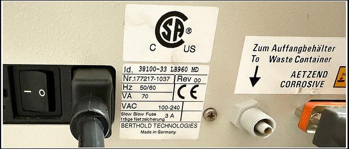 Used Molecular Devices LMax II 384 Luminometer LB960 Injectors w WARRANTY