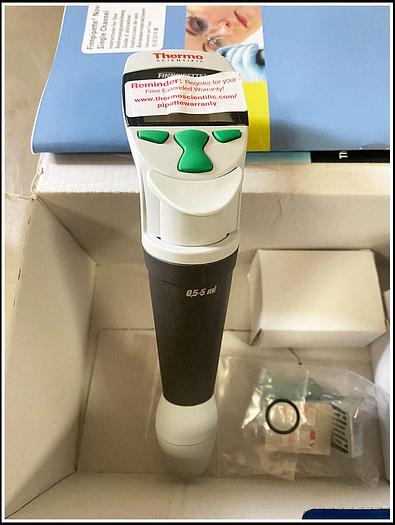 Used NEW Thermo 46200700 Finnpipette Novus Electronic 0.5-5ml Single Channel w WARRANTY