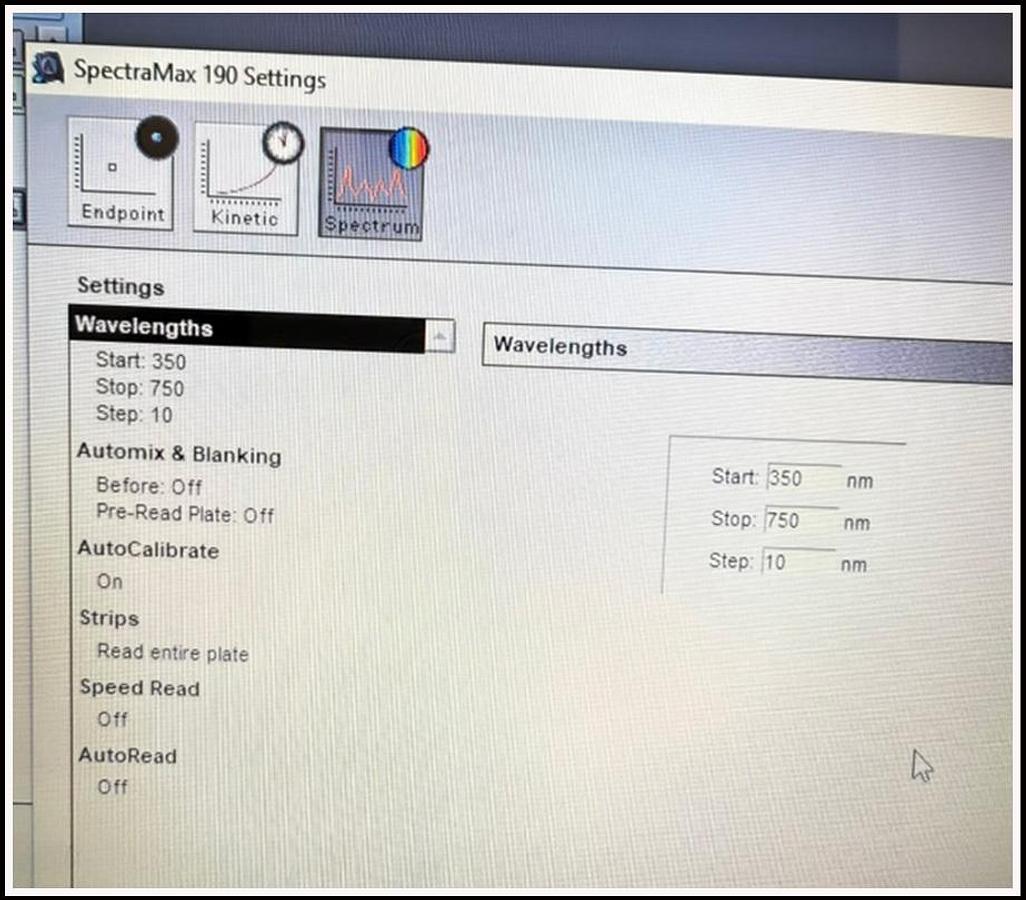 Used Molecular Devices SpectraMax 190 Microplate Reader VALIDATED w WARRANTY