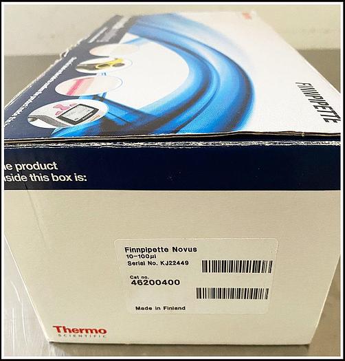NEW Thermo 46200400 Finnpipette Novus Electronic 10-100ul Single Channel w WARRANTY