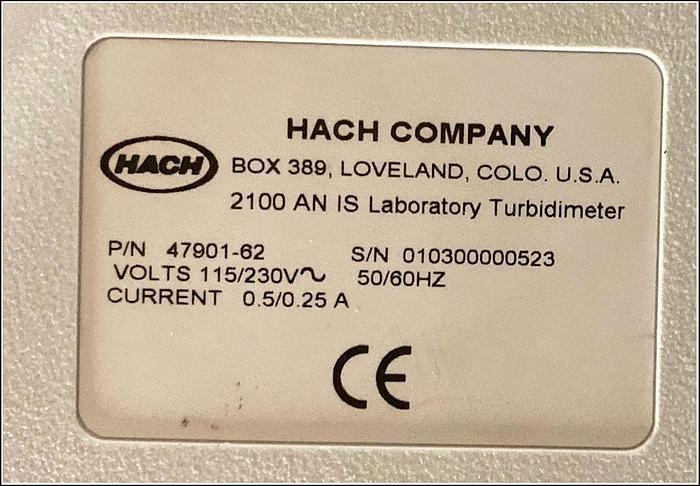 Used Hach 2100AN IS Turbidimeter w & Printer & WARRANTY