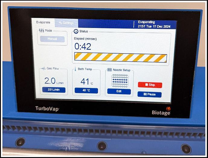 Used Biotage TurboVap LV Evaporator 415000 w WARRANTY