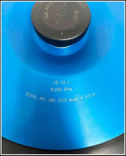 Used Beckman Rotor JS-13.1 SN#98U3370 w WARRANTY