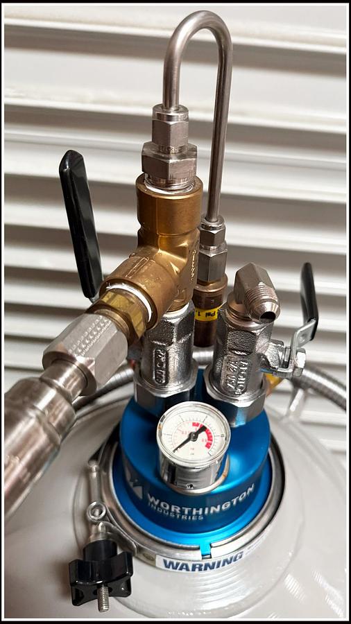 Used Liquid Nitrogen Dewar with Withdrawal System Worthington LD35 w WARRANTY