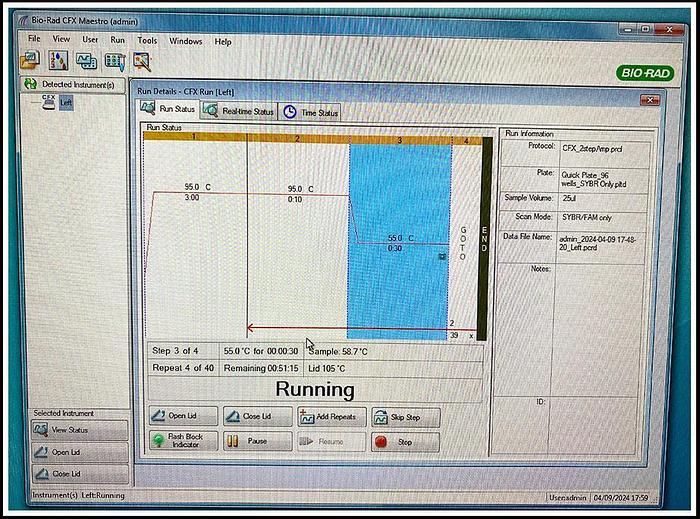 Used Bio-Rad Real Time PCR Thermal Cycler CFX Connect COMPLETE w WARRANTY