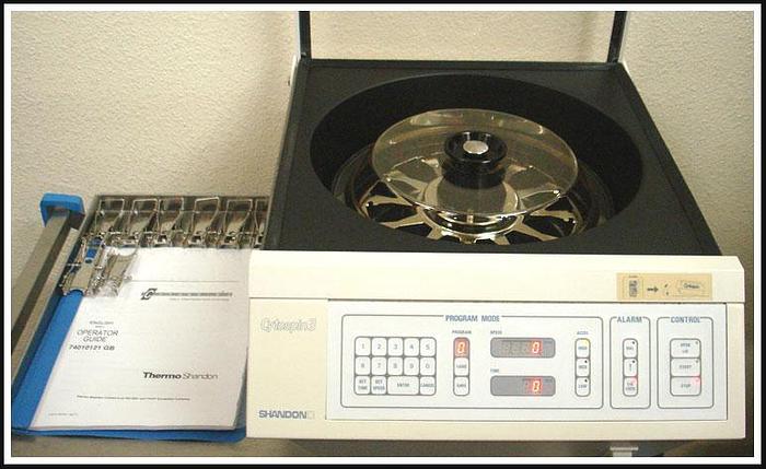 Used Shandon Cytospin 3 with Rotor & 6 Cytoclips w WARRANTY