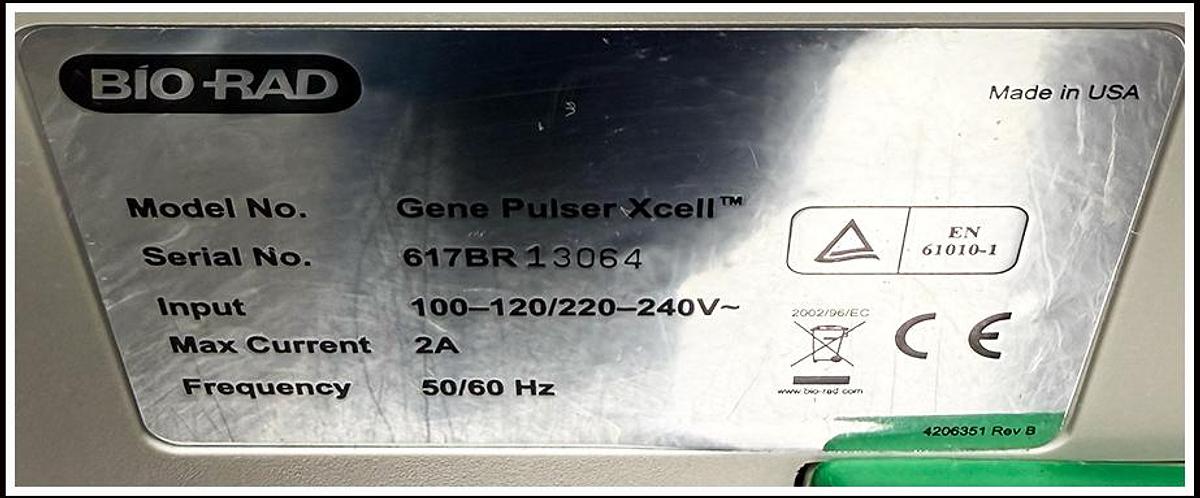 Used Bio-Rad XCell Gene Pulser Electroporation System w WARRANTY