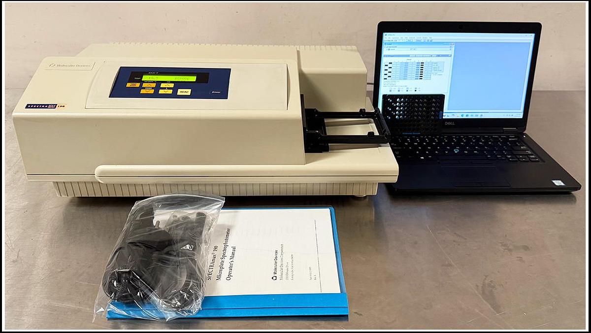 Used Molecular Devices SpectraMax 190 Microplate Reader w WARRANTY