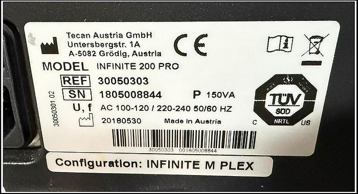 Used Tecan Infinilte F200 Pro Microplate Reader Multimode Ab FI Lum w WARRANTY