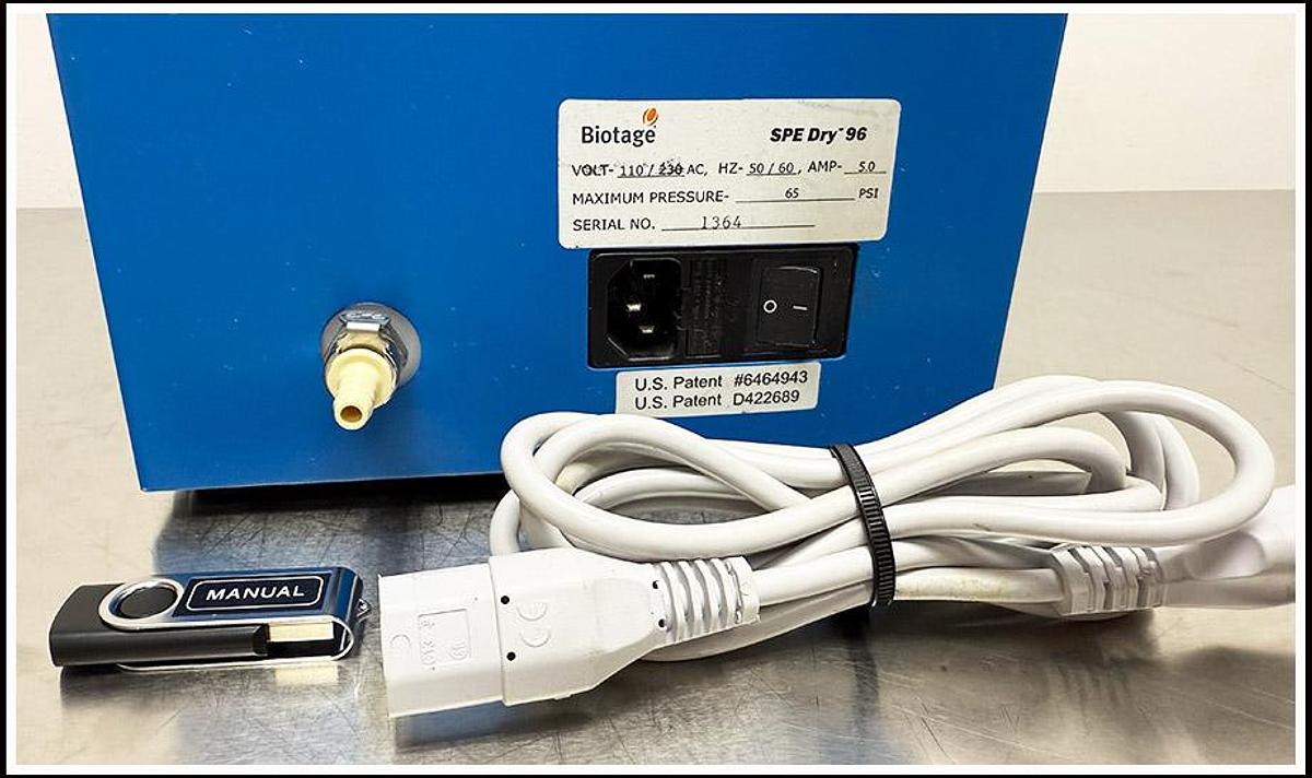 Used Biotage Jones Spe-Dry 96 Microplate Evaporator Concentrator w WARRANTY