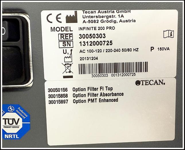 Used Tecan Infinilte F200 Pro Microplate Reader Multimode Ab FI Lum w WARRANTY