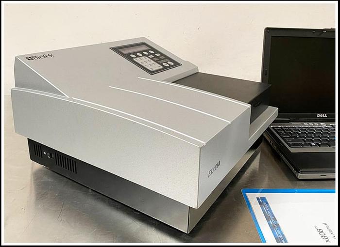 Used Bio-Tek ELx808 IU Microplate Reader w Incubator & Gen5 Software COMPLETE W WARRANTY