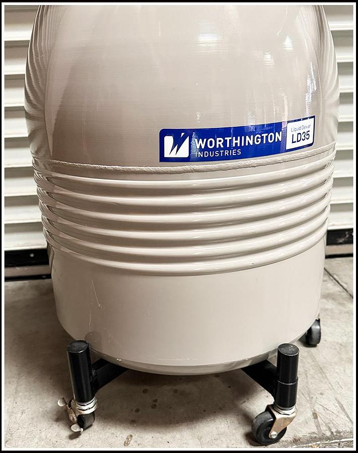 Used Liquid Nitrogen Dewar with Withdrawal System Worthington LD35 w WARRANTY