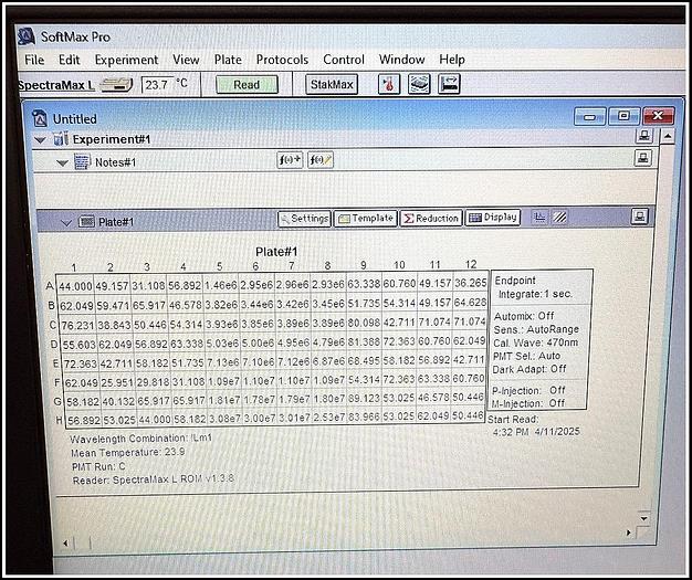 Used Spectramax L Microplate Luminometer Luminescence Reader w WARRANTY