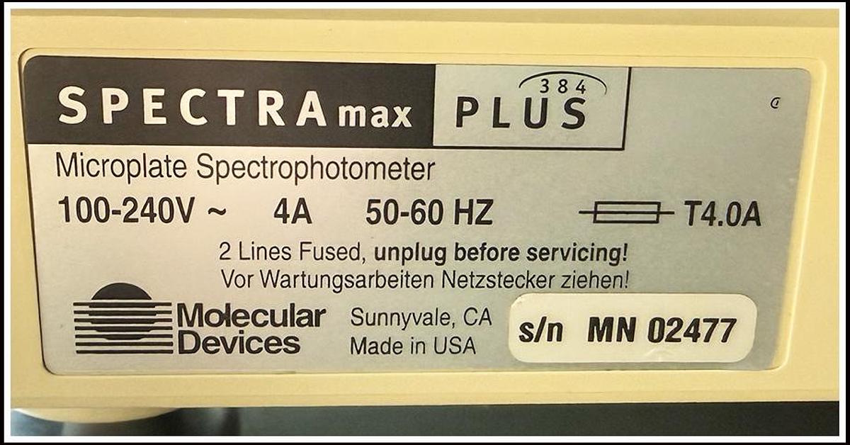 Used Molecular Devices SpectraMax Plus 384 COMPLETE w WARRANTY
