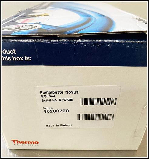 Used NEW Thermo 46200700 Finnpipette Novus Electronic 0.5-5ml Single Channel w WARRANTY