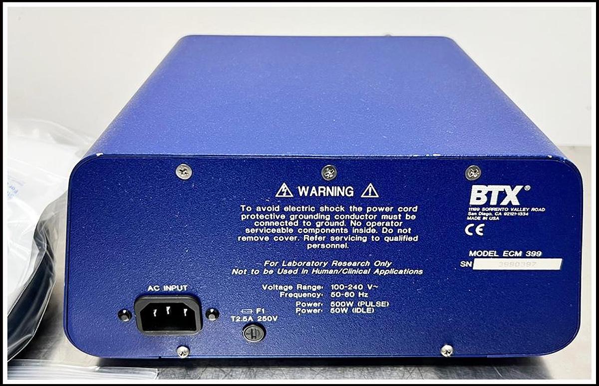 Used BTX ECM 399 Electroporator Cell Porator System w WARRANTY