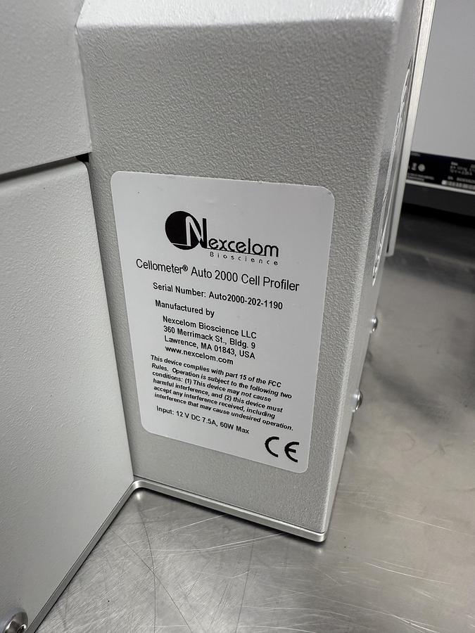 Used Nexcelom Cellometer Auto 2000 Cell Counter w WARRANTY